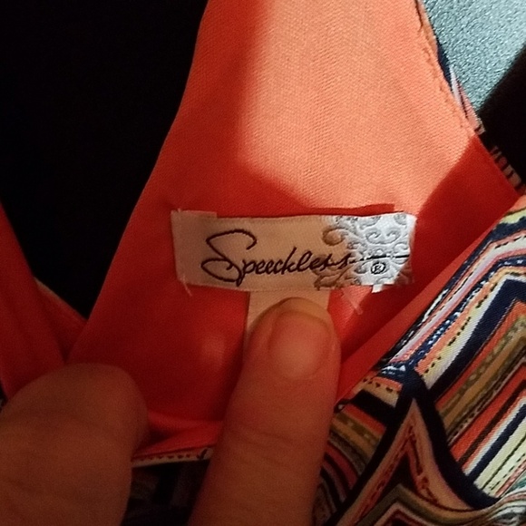 Speechless Orange Yellow Spaghetti T Strap - Picture 3 of 5